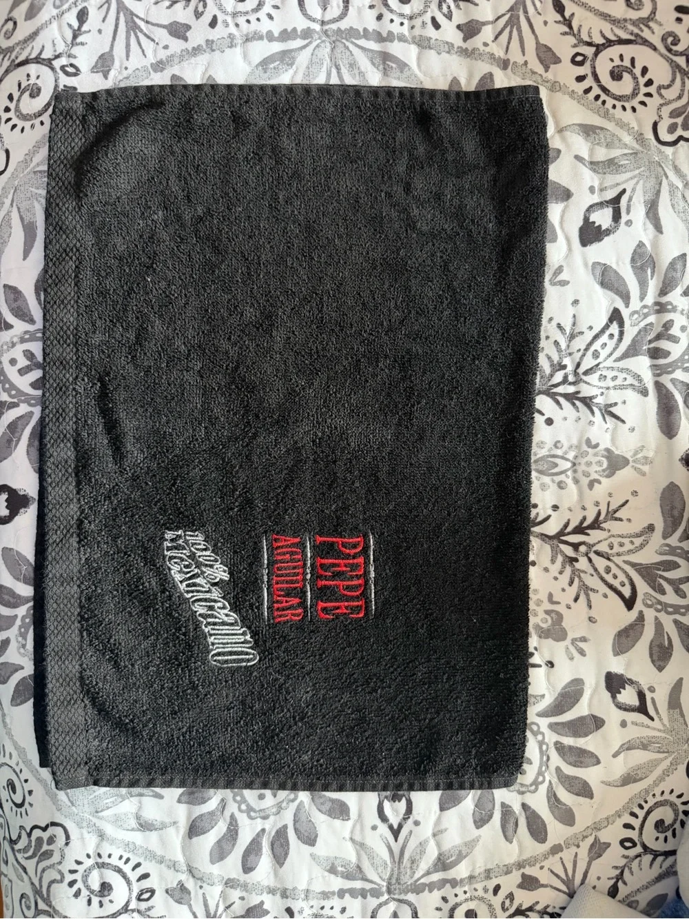 Pepe Aguilar, concert souvenir, black Towel - 100% Mexicano Embroider.